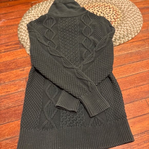 LL BEAN Double L® Mixed-Cable Sweater, Funnelneck  100% cotton yarns have a rema - Picture 2 of 7